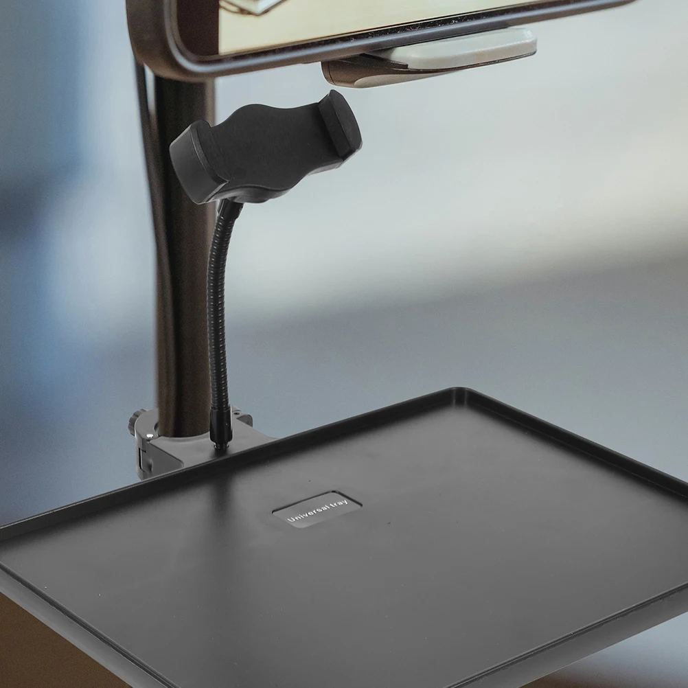 

4Pcs Hose Phone Mount Clips Flexible Mobile Clamp Microphone Stand Tray Attachment for Recording Mic Stand Phone Holder