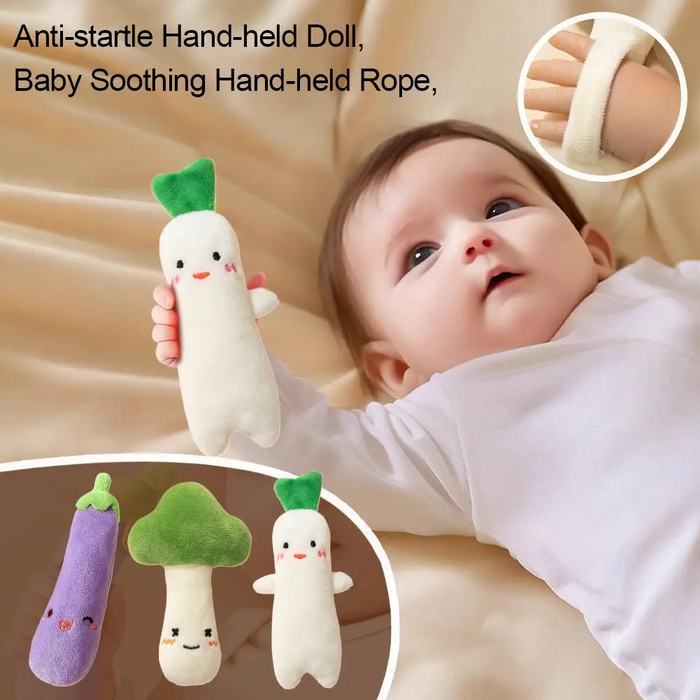 Simpatico bambino anti-spaventazza Comfort bambola tenuta in mano farcita carota regalo impugnatura giocattolo succhietti per il sonno giocattolo per neonato