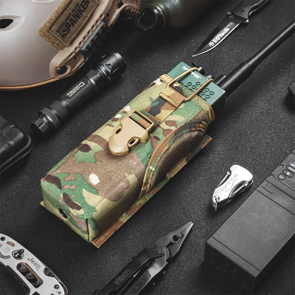 Tactical Molle Radio Walkie Talkie Pouch Waist Bag Holder Pocket Portable Interphone Holster PRC 148/152 Radio Pouch Hunting