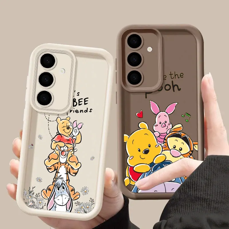 Lovely Winnie The Pooh S26 Ultra Case For Samsung Galaxy S26 S25 S24 S22 S23 Ultra S21 Plus S20 FE Camera Protection Soft Cover