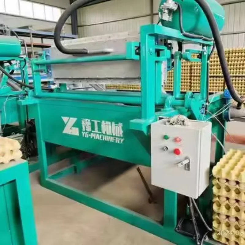 Small Egg Tray Making Machine Home Based Business Waste Paper Pulp Recycling Forming Machine For Chicken Farm Egg Crate