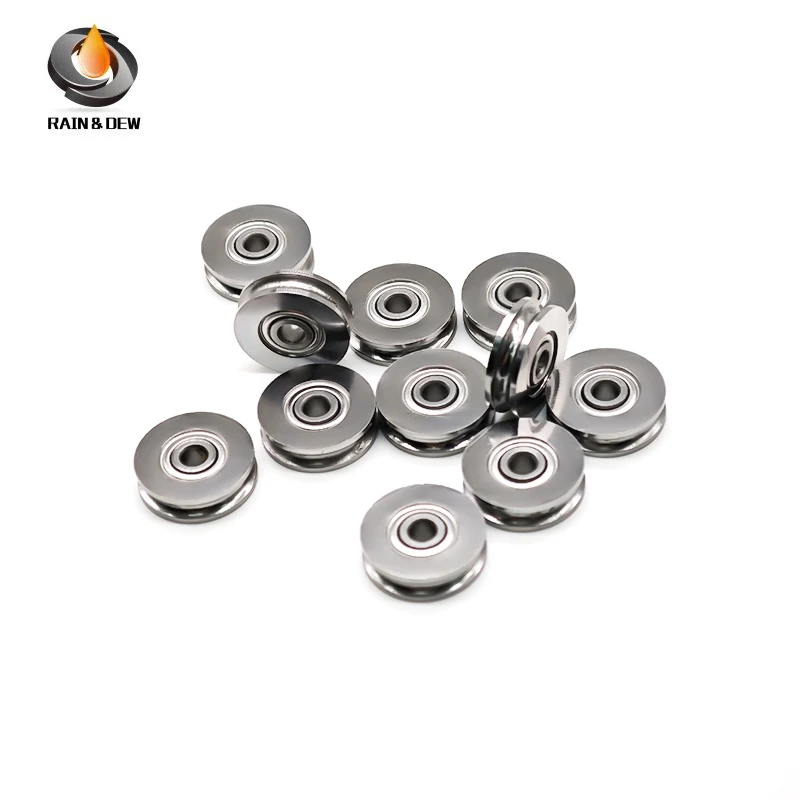 4PCS SU3-14ZZ 3X14X4 mm Guide Rail Pulley U-shaped Bearing Roller Bearing SU3-14 SU3-14Z