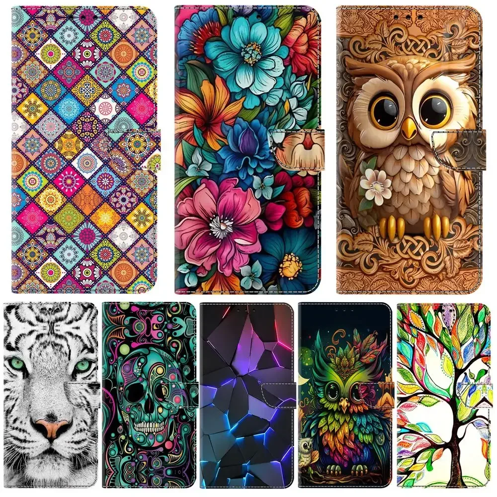 3D Pattern Phone Case for Funda Motorola MOTO G85 G84 G54 G14 G34 G04 G24 G73 G13 G23 G53 Cases Leather Wallet Flip Back Cover