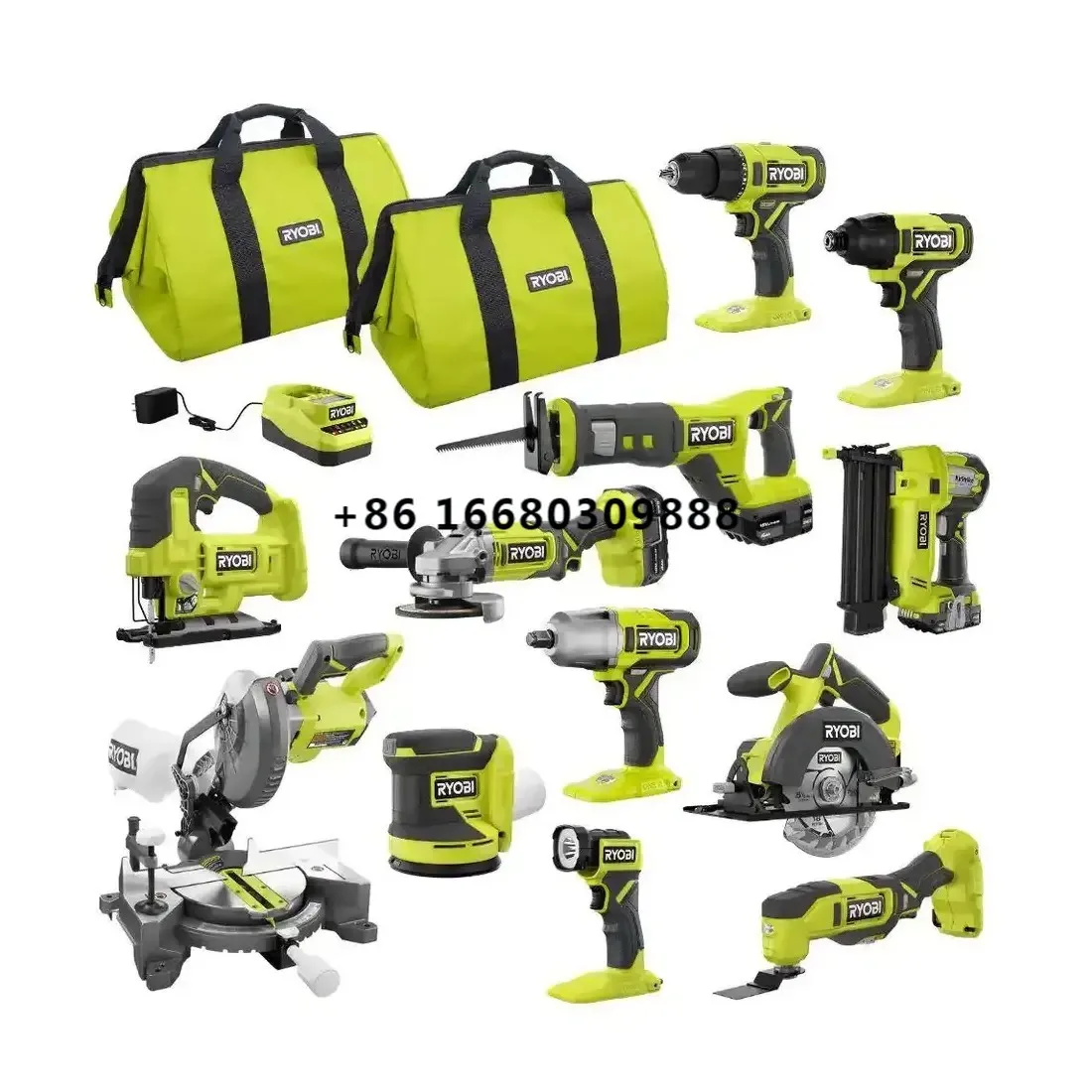 Top Quality For Ryobis 2695-15 M18 18V Cordless Lithium-Ion Combo Tools Kits 15 pieces