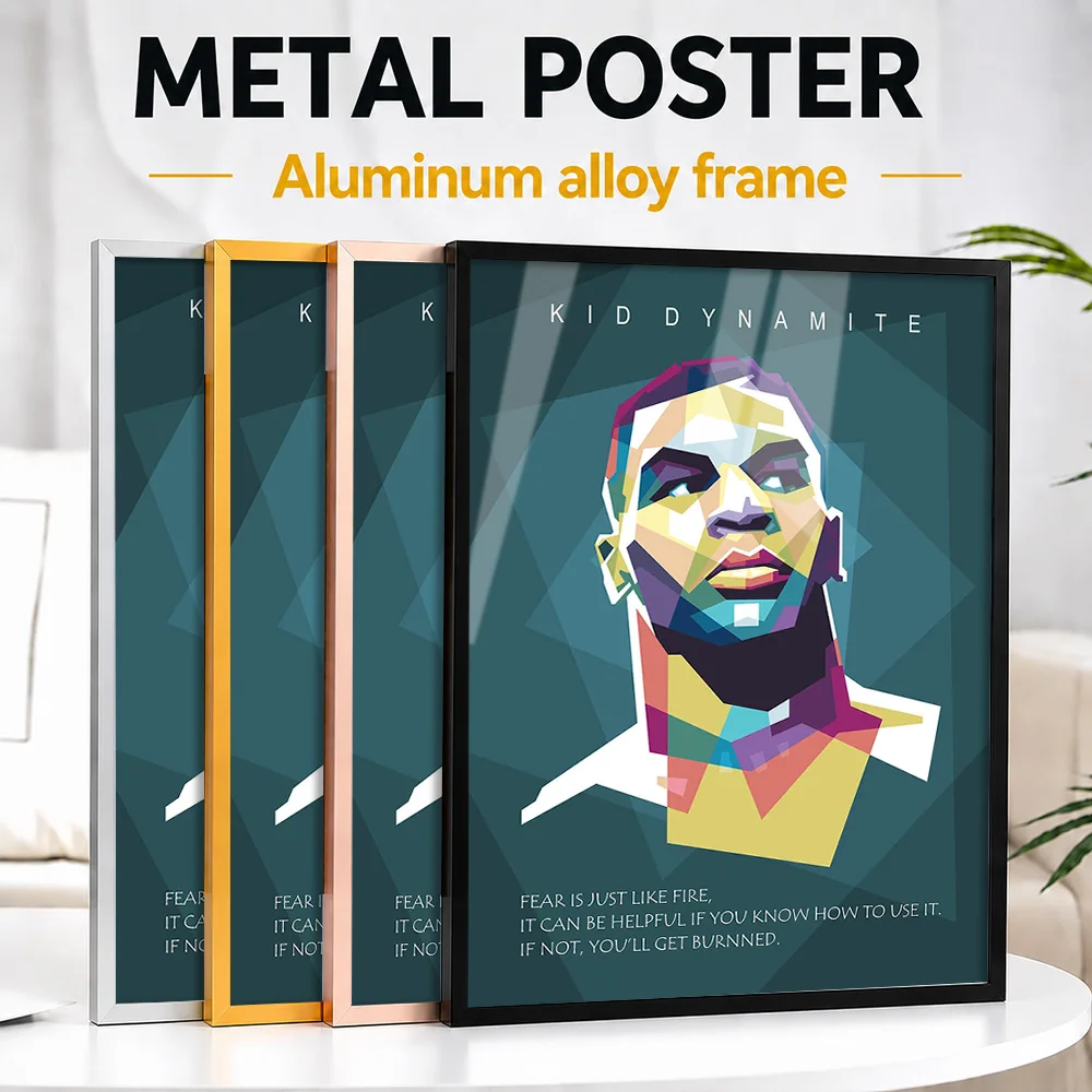 Mike Tyson Kid Dynamite Portrait Metal Poster With Aluminum Alloy Frame Personalized Victory Tribute Wall Art Ideal For Studio