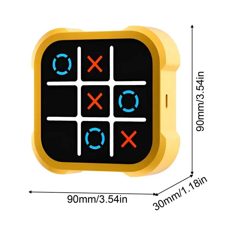 Handheld Puzzle Game Console For Kids Gift Travel Gathering Puzzle Board Game Console Classic Tic Tac Toe Game Fingertip Toy