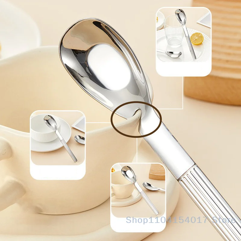 Cuillère à Caviar en acier inoxydable, tasse suspendue, passoire alimentaire créative, cuillère de cuisine, passoire de jaune d'œuf, couverts 1/2 pièces