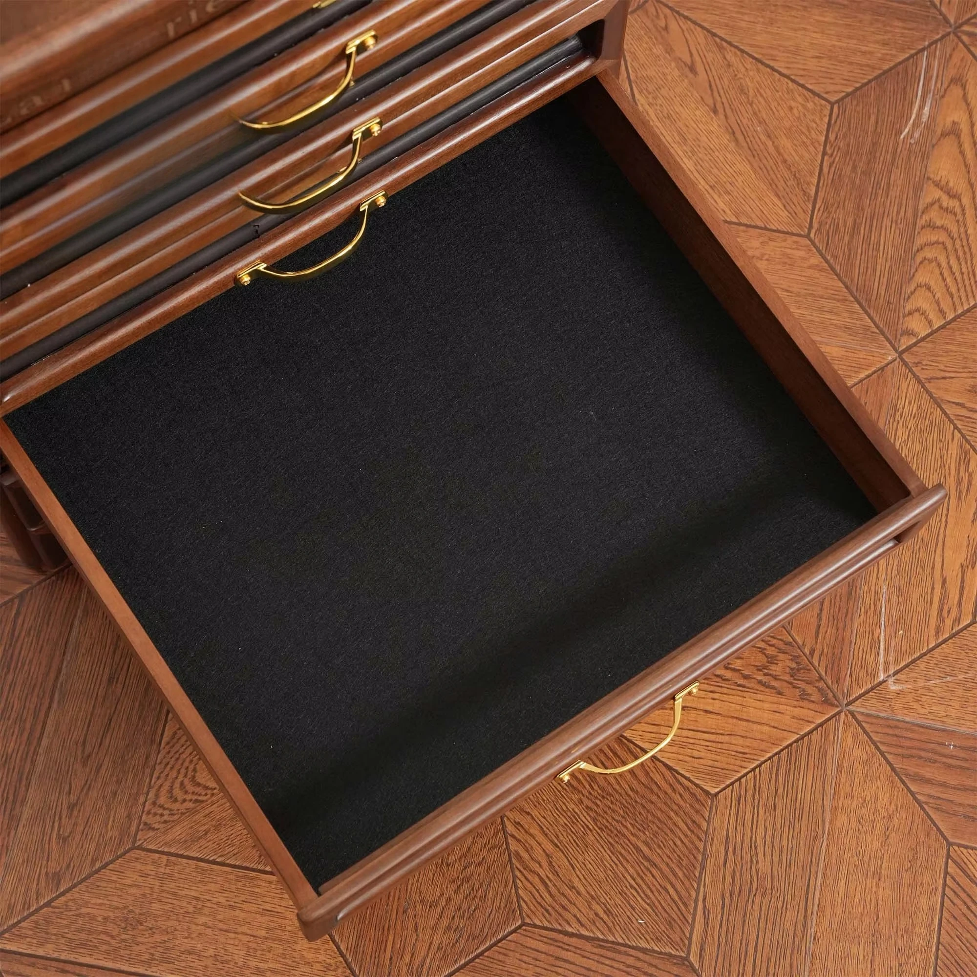 Luxury Walnut Wood Sunglasses Display Cabinet Piano Lacquer Cedar Cigar Humidor Cabinet 6 Layers Cigar Storage Jewelry Display