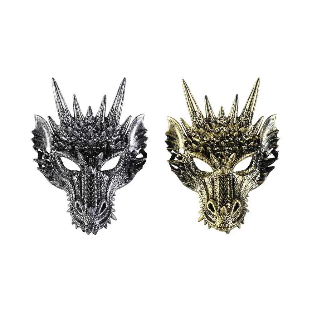 For Men Face Mask Halloween New Year Decoration Dinosaur Party Accessories Anime Mask Dragon Mask Masquerade Cosplay Prop