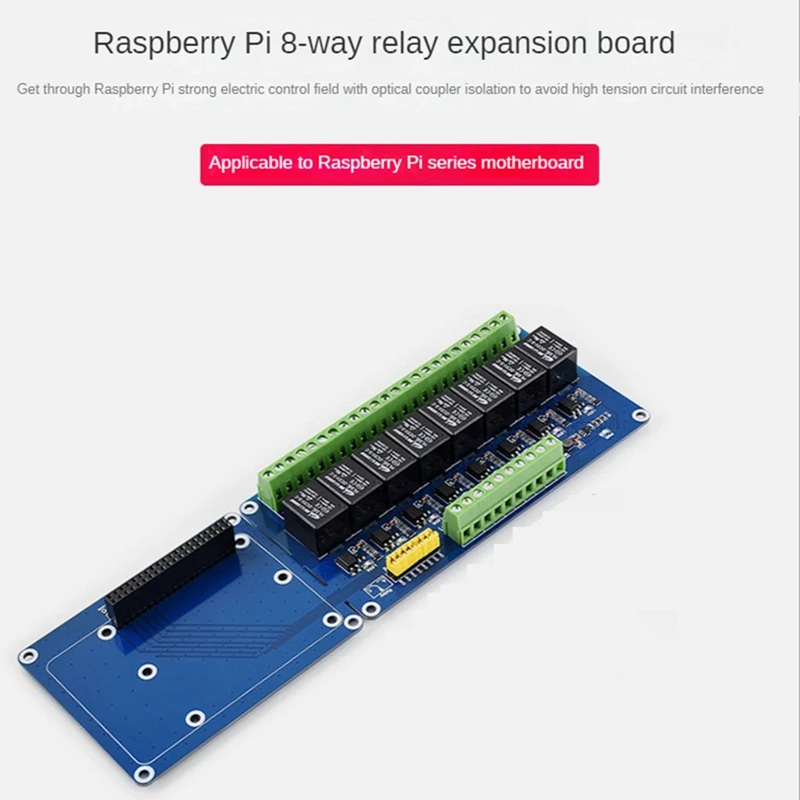 8-Way Relay Expansion Board Kits For Raspberry Pi 4B/3B/3B+ Jetsonnano Motherboard 8-Channel Relay Control Module 5V