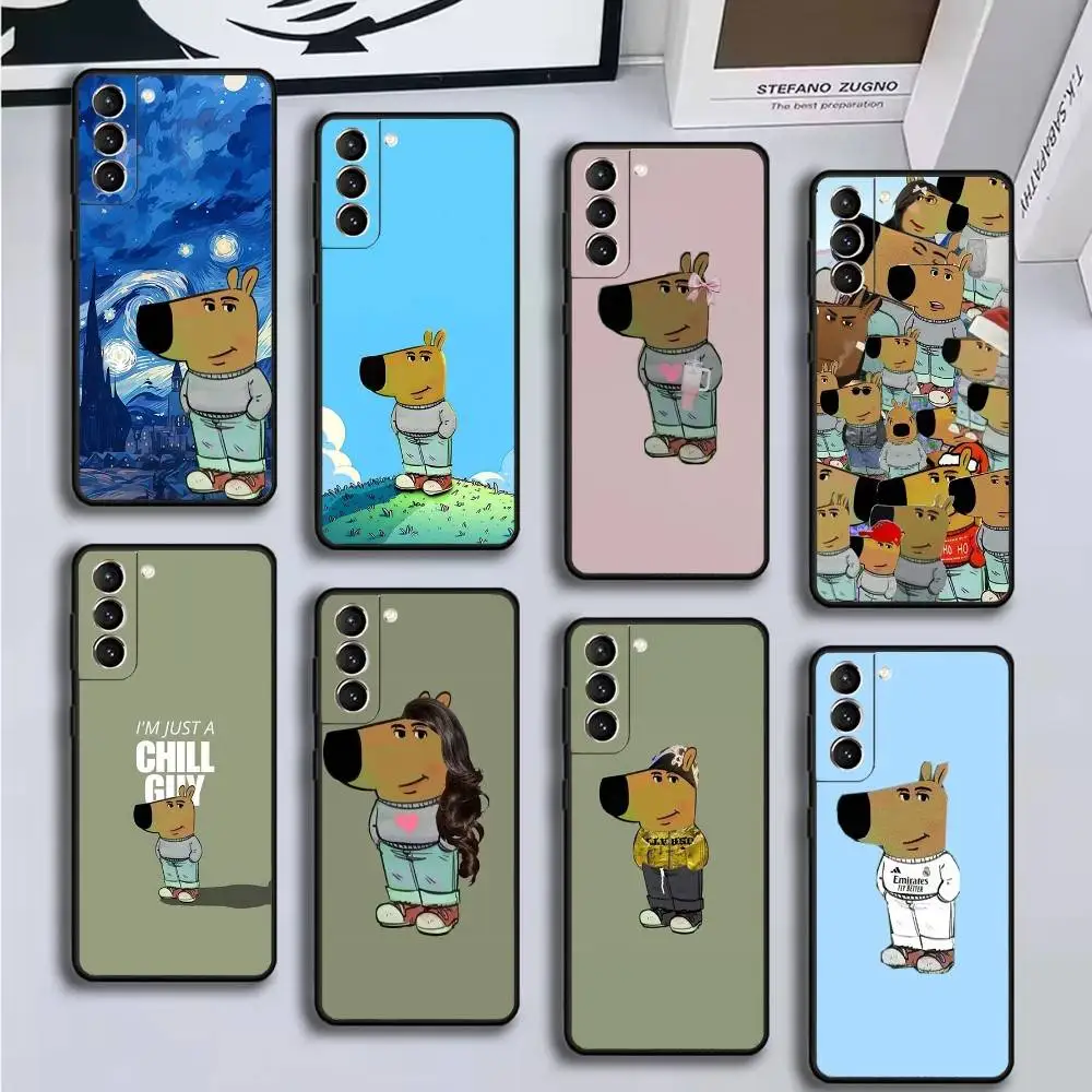 

Чехол для телефона Chill Guy Keep Calm Cartoon1 для Samsung GalaxyA13,21s,22,31,32,52,53,71,72,73,мягкий черный чехол