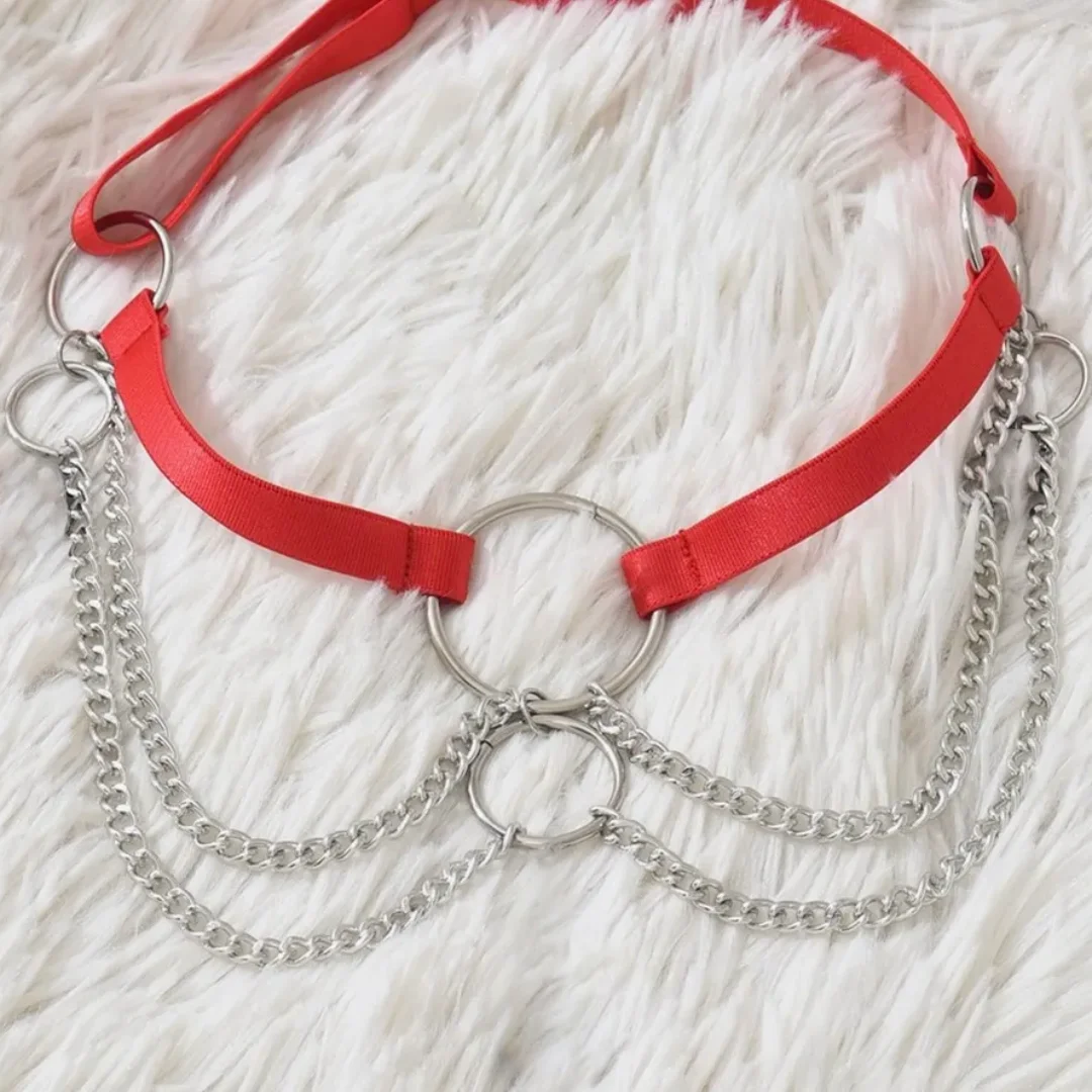 شريط مرن أسود من الدانتيل على الساق الفخذ سلسلة للنساء بيكيني الصيف مهرجان حفلة الجسم حزام الأربعاء اكسسوارات هدية