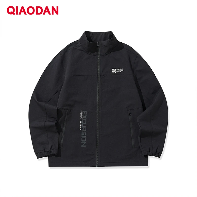 

QIAODAN Sport Trench Coat for Men 2023 New Turn-down Collar Warm Windproof High Quality Athletic Comfortable Jacket FFD13231401