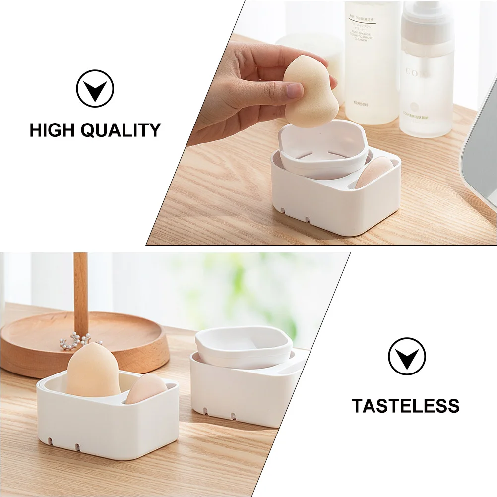 

Makeup Sponge Holder Travel Carry Case Ventilation Hollow Design Makeup Puff Storage Puff Stand Sponge Case