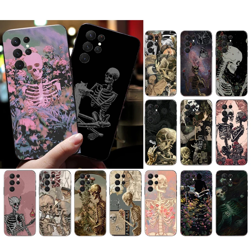 Skull Skeleton Phone Case For Samsung A52S A21S A33 A23 A13 A14 A32 A52 A53 A54 A51 A71 A15