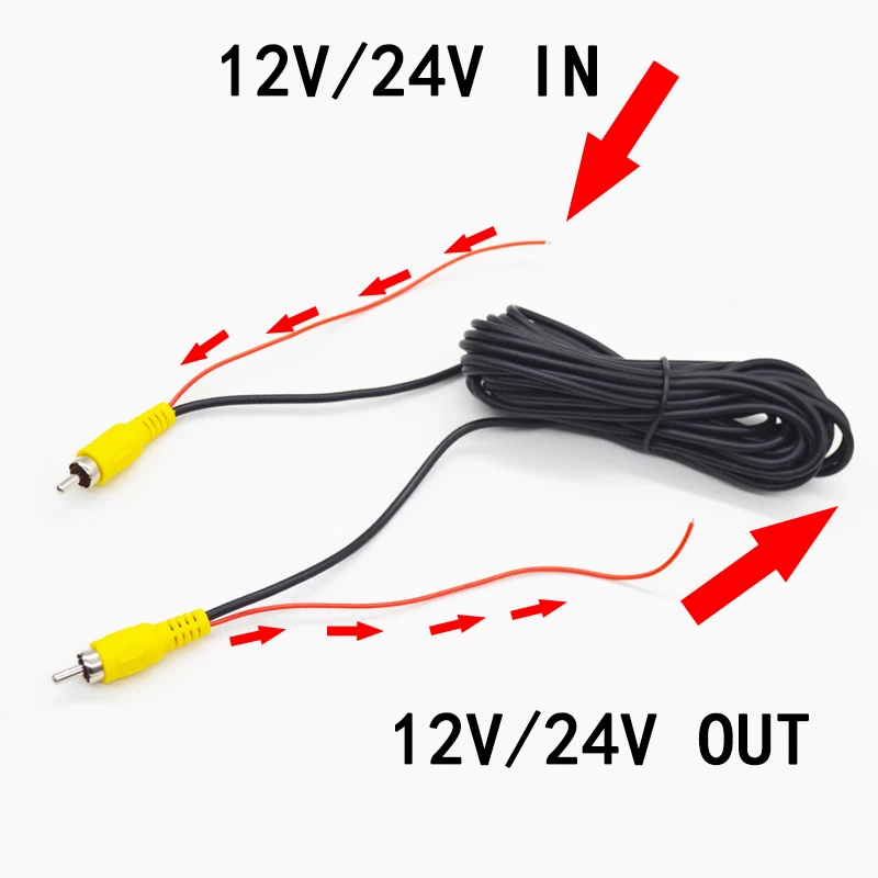 Auto Achteruitrijcamera RCA Draad 6m 10m 15m 20m Video Kabel Voor Voertuig Reverse Multimedia monitor Uitbreiding AV Cord Medeplichtige