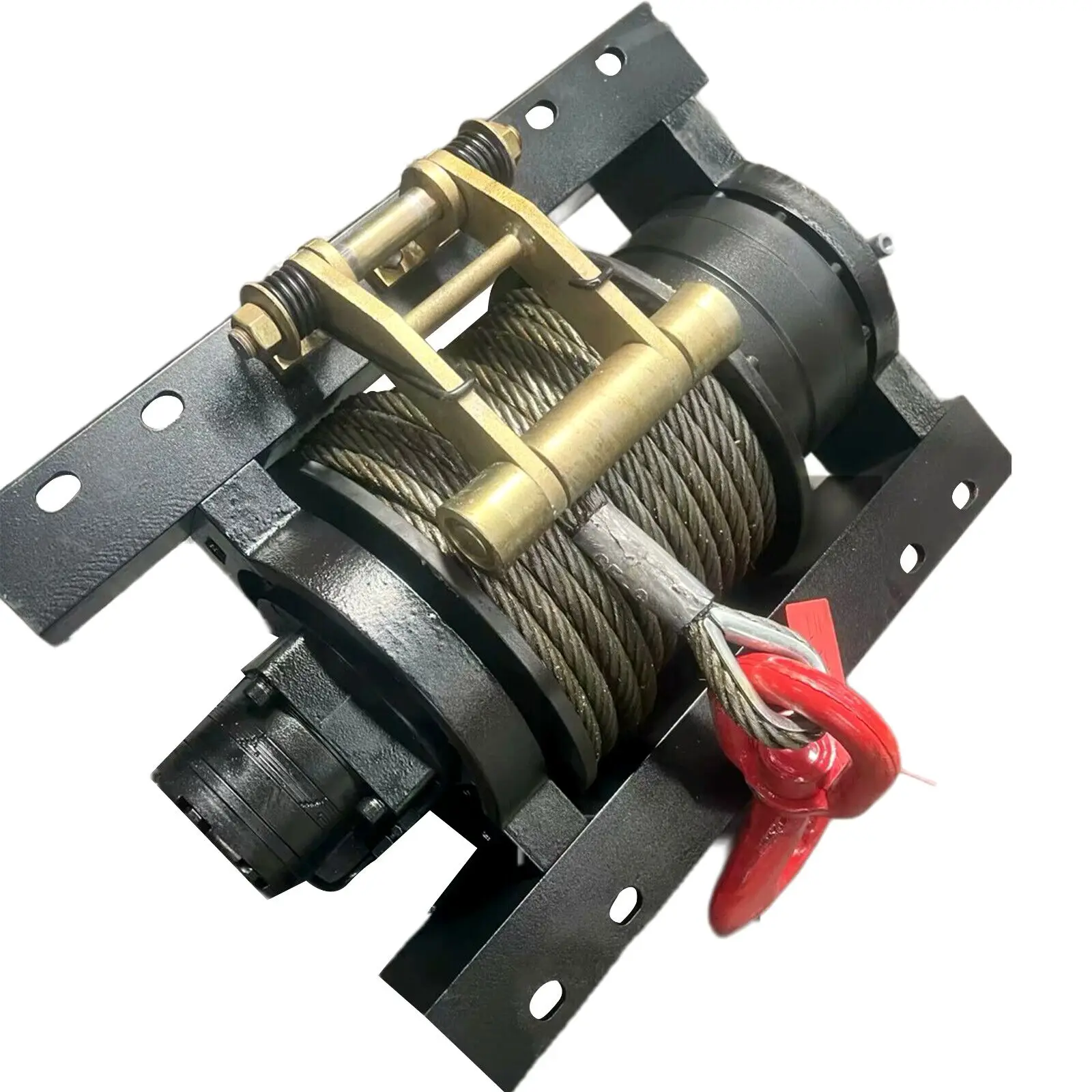 9000 lb 11,000 lb winch with hand clutch and wire rope hook steel material for automotive and marine models JK
