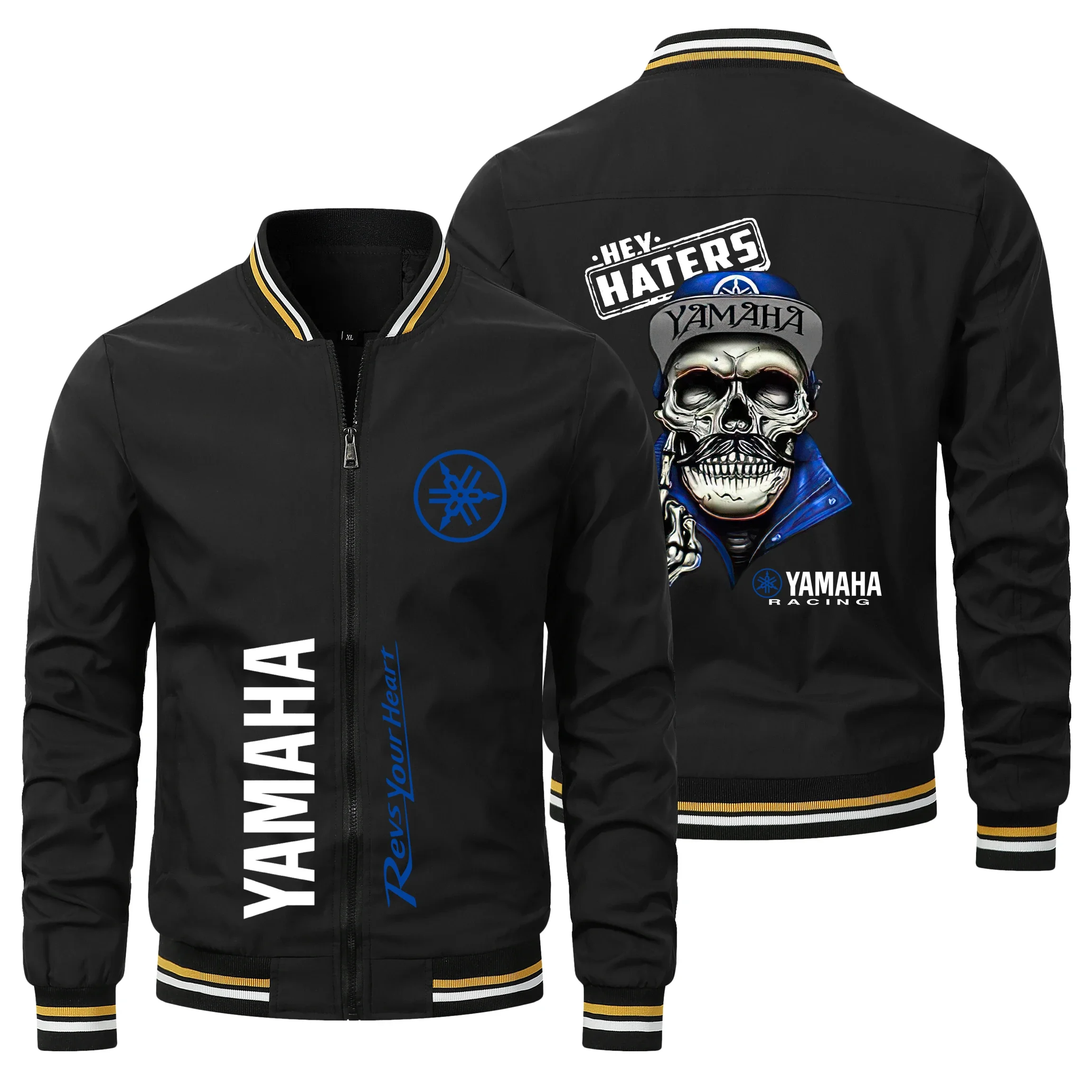 2024 New Motorcycle Jackets Yamaha Logo Hip-hop Harajuku Bomber Jacket Sportswear Biker Jacket Yamaha R1 Jacket Men Clothing