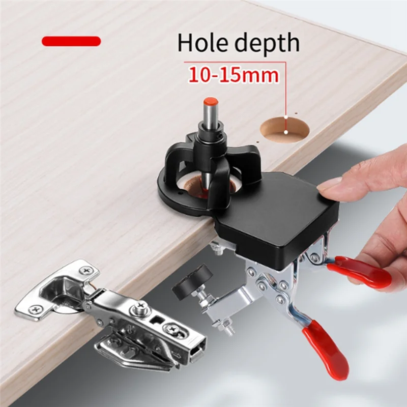 

35Mm Concealed Cabinet Door Hinge Mounting Jig,Hinge Hole Drilling Tool,Hinge Hole Locator, Cabinet Hinge Drill Bit-AA70