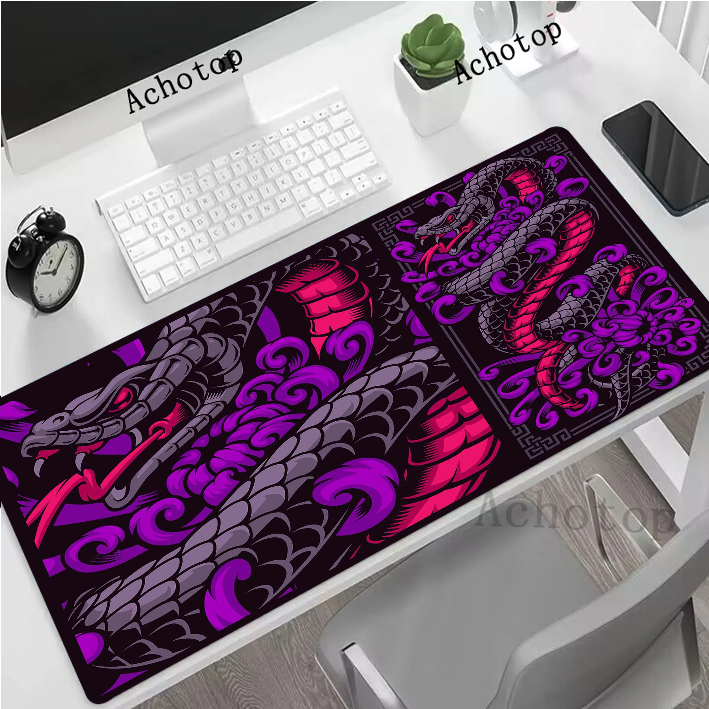 Oni Pc Gamer Mouse Pad Soft Gaming Mousepad XXXL Large Rubber Desk Mat Locking Edge Keyboard Pads Anti-slip Speed Mouse Mat