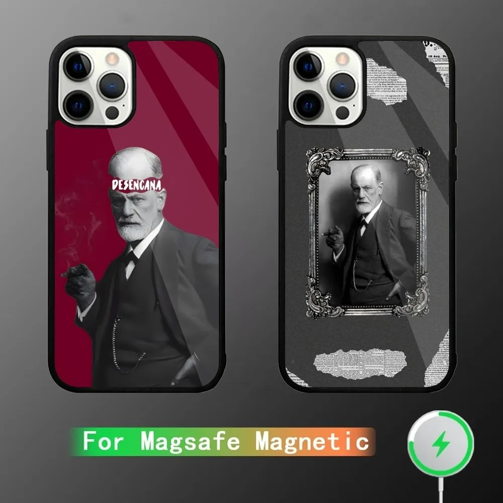 Sigmund psychoanalysis Freud  Phone Case For iPhone 16,15,14,13,12,11,Plus,Pro,Max Mini Magsafe Magnetic Wireless Charging