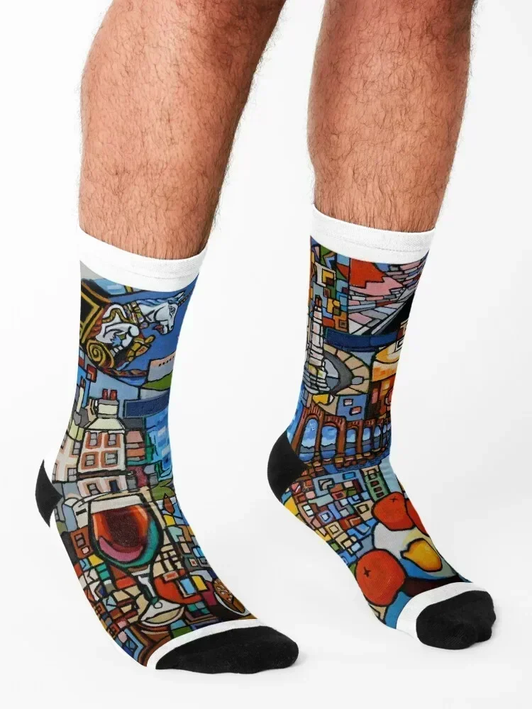 Dundee An Ever Changing City Socks Stockings compression essential Rugby crazy Men's Socks Women's