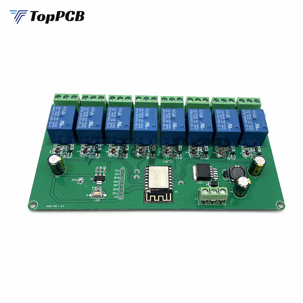 ESP8266 WIFI 8 Channel Relay Module ESP-12F Development Board Power Supply DC 5V/7-28V