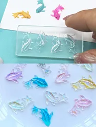 Molde de silicone peixinho koi peixe para design de arte em unhas molde de silicone decorações 3d acrílico ferramentas diy molde de resina uv