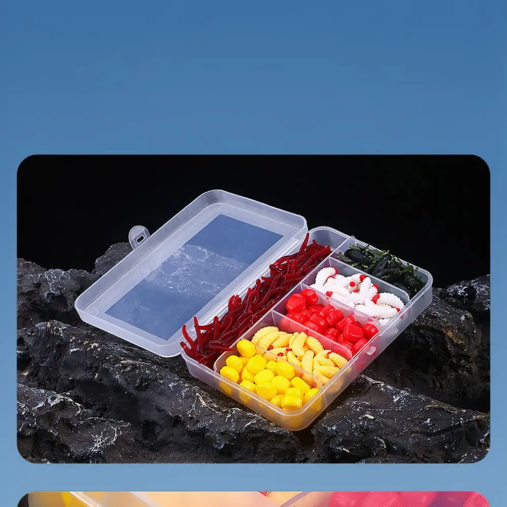 Soft Plastic Fishing Bait Assortment Lifelike Swimming Action Simulation Earthworm Corn Lures For Freshwater Lake Fishing