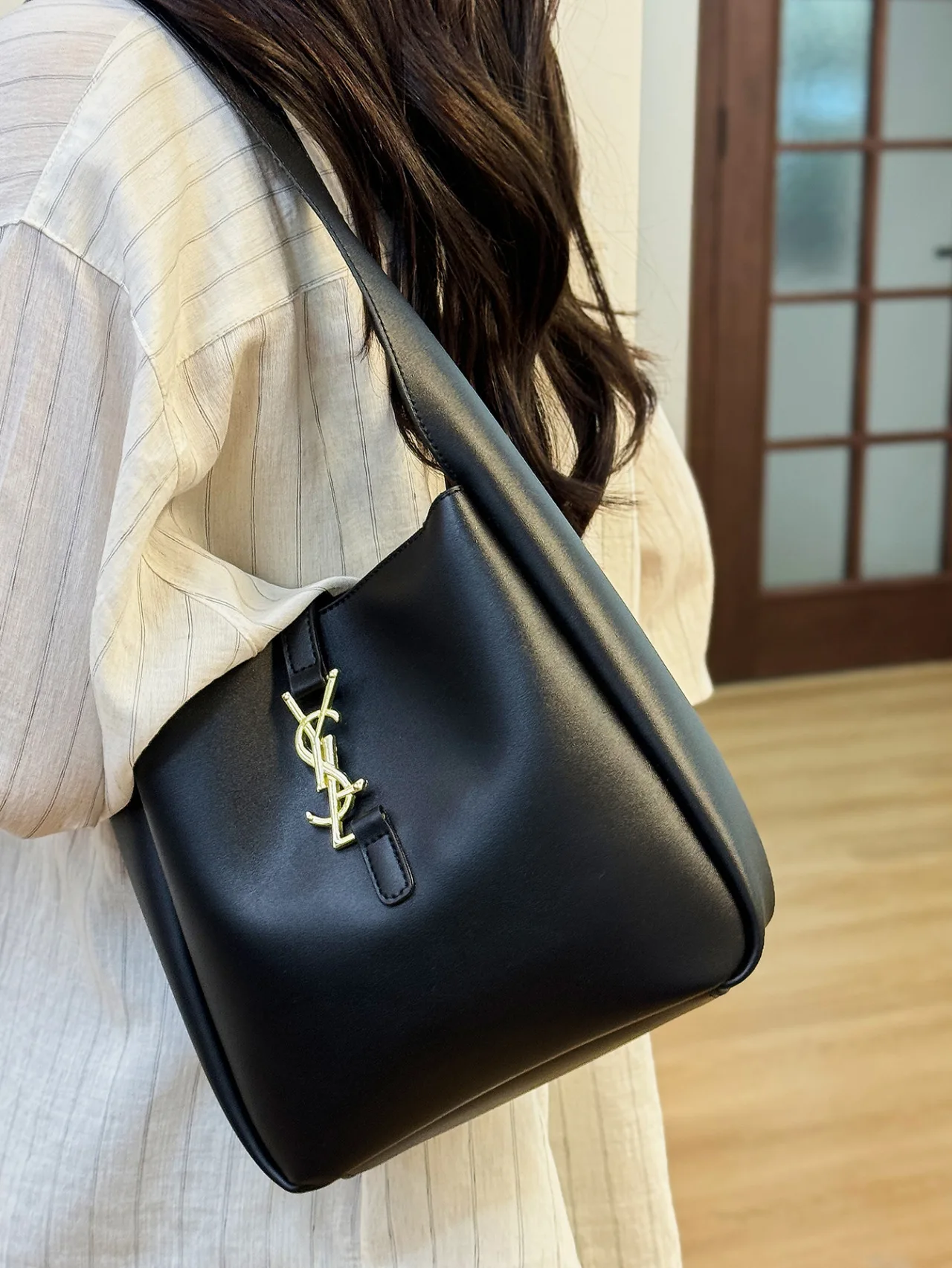 حقيبة دلو ذات سعة كبيرة وبسيطة، محفظة نسائية عصرية تحت الإبط، حقيبة كروس جلدية متعددة الاستخدامات للتنقل اليومي