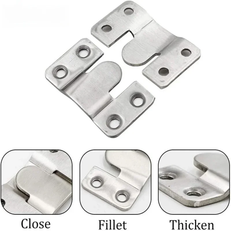 10pcs Interlock Hanging Buckle Flush Mount Bracket Furniture Connector Wall Picture Frame Hanger Display Photo Frame Hooks