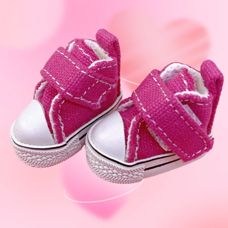 Tilda 3.6cm Fabric Doll Shoes For Blythe Doll Ob24 Toy Doll 1/8,Canvas Sneakers Shoes for EXO KPOP Stuffed Doll 1/6 Joint Body