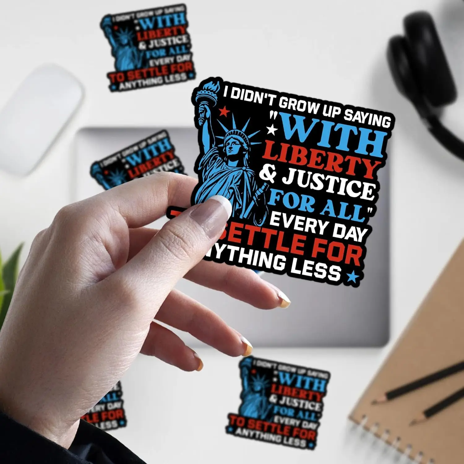 

3 шт., наклейка «Я не вырасту, поговорка», «Лвобода, справедливость» для всех наклеек, водонепроницаемая виниловая наклейка