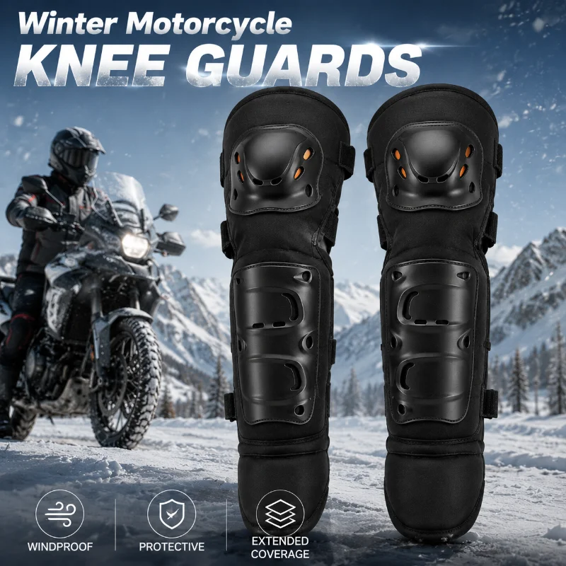 Motorcycle Knee Pads Windproof Warm Riding Leg Guards Impact Resistant Protective Gear For Men Women Winter Motocross Touring