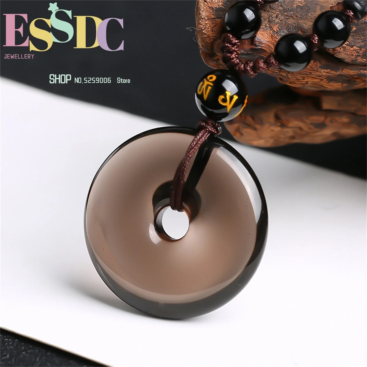 Natural Ice Obsidian Safety Clasp Pendant For Men And Women Necklace Crystal Couple Mascot Jewellery Amulet  Gift Charm Retro