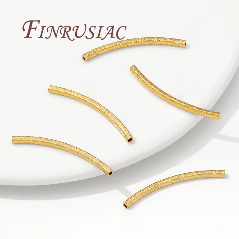 35 مللي متر * 2 مللي متر 18K مطلية بالذهب أنبوب خزر عازل موصلات ل اليدوية سوار ذاتي الصنع قلادة صنع المجوهرات اكسسوارات #6