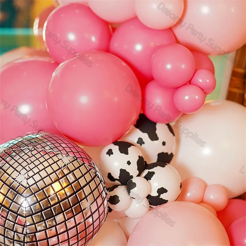 Disco Cowgirls Birthday Balloons Set Bachelorette Pink Western Themed Baby Shower 1st 2nd Birthday Wedding Bride Decor Supplies