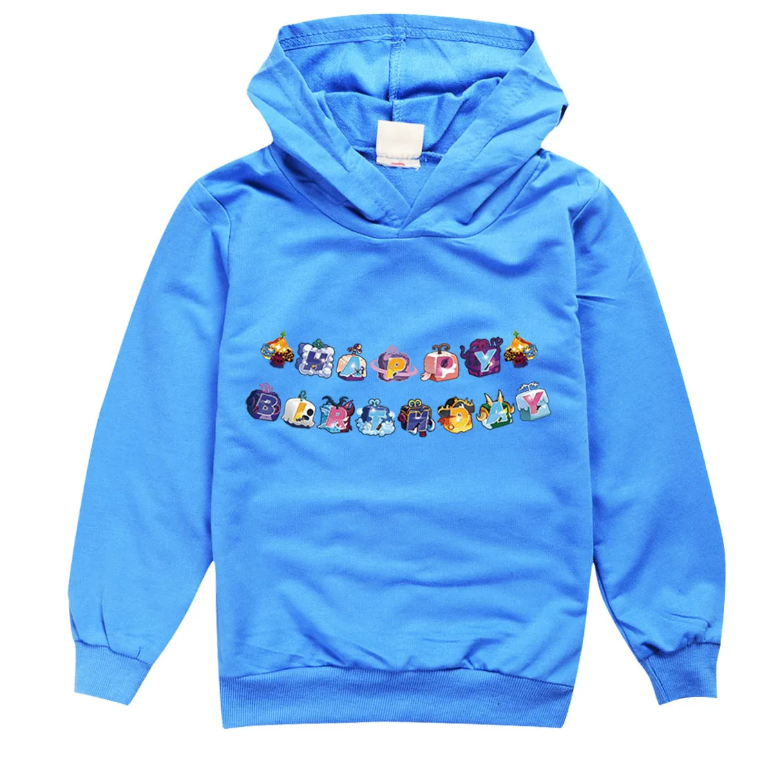 Game Blox Fruits Costume Kids Cartoon Clothes Toddler Girls Hooded Sweatshirts Children Pullover Coats Baby Boys Casual Outwear