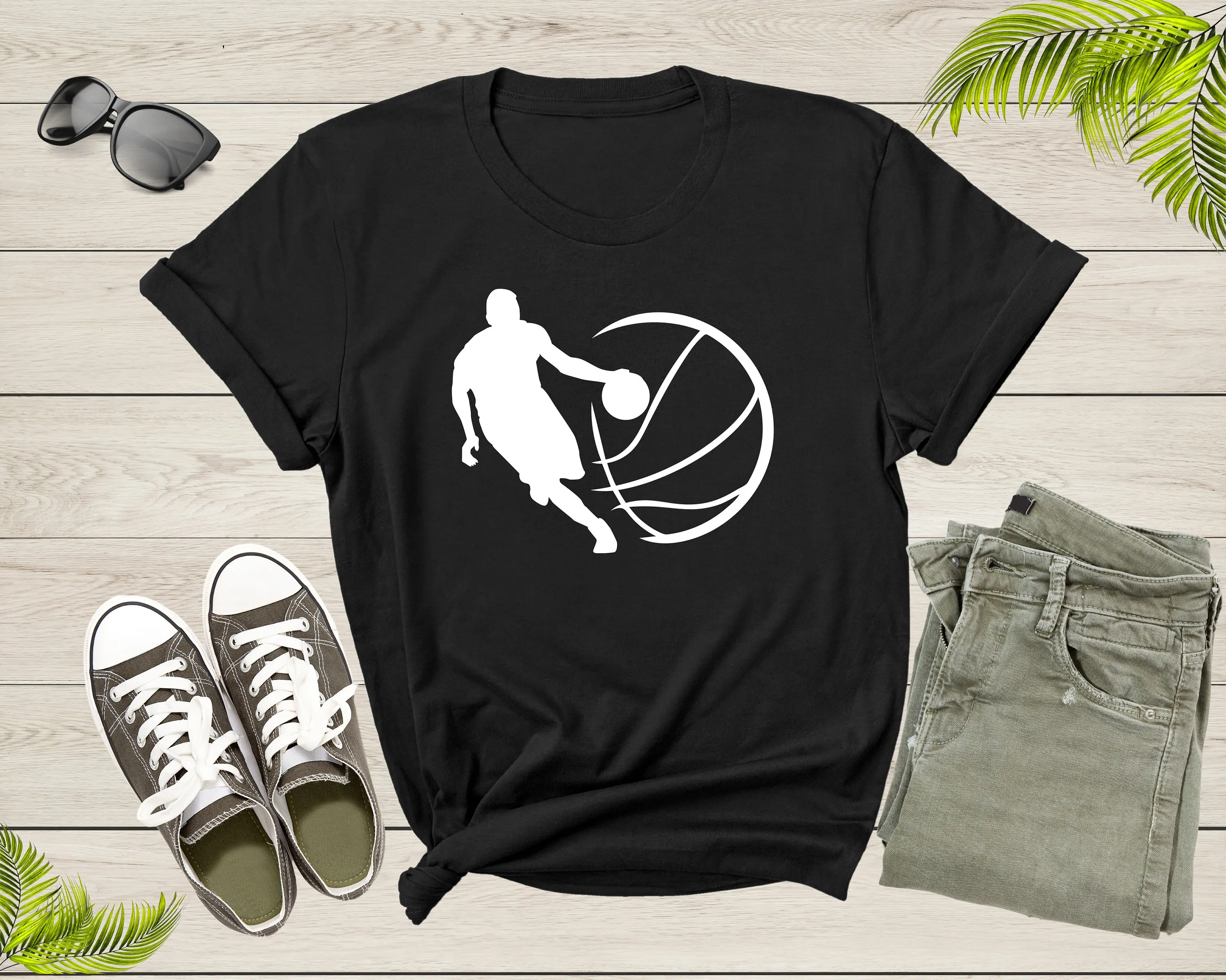 Cool Basketball Player T Shirt For Boys Girls Lover Idea Birthday Present Dad Mom