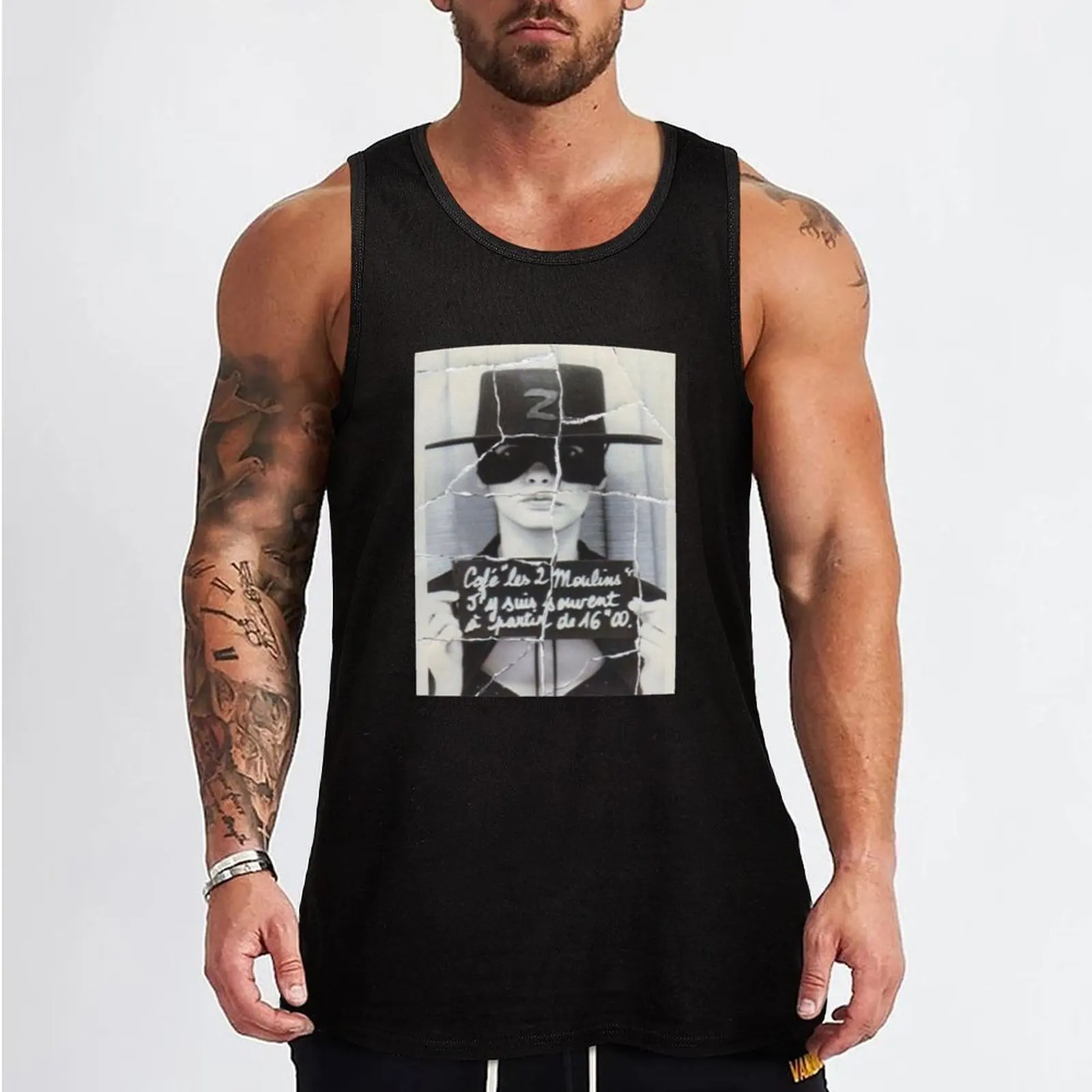 Amelie Photobooth Café des 2 Moulins French Movie Tank Top summer 2024 Fitness men clothing singlets for men