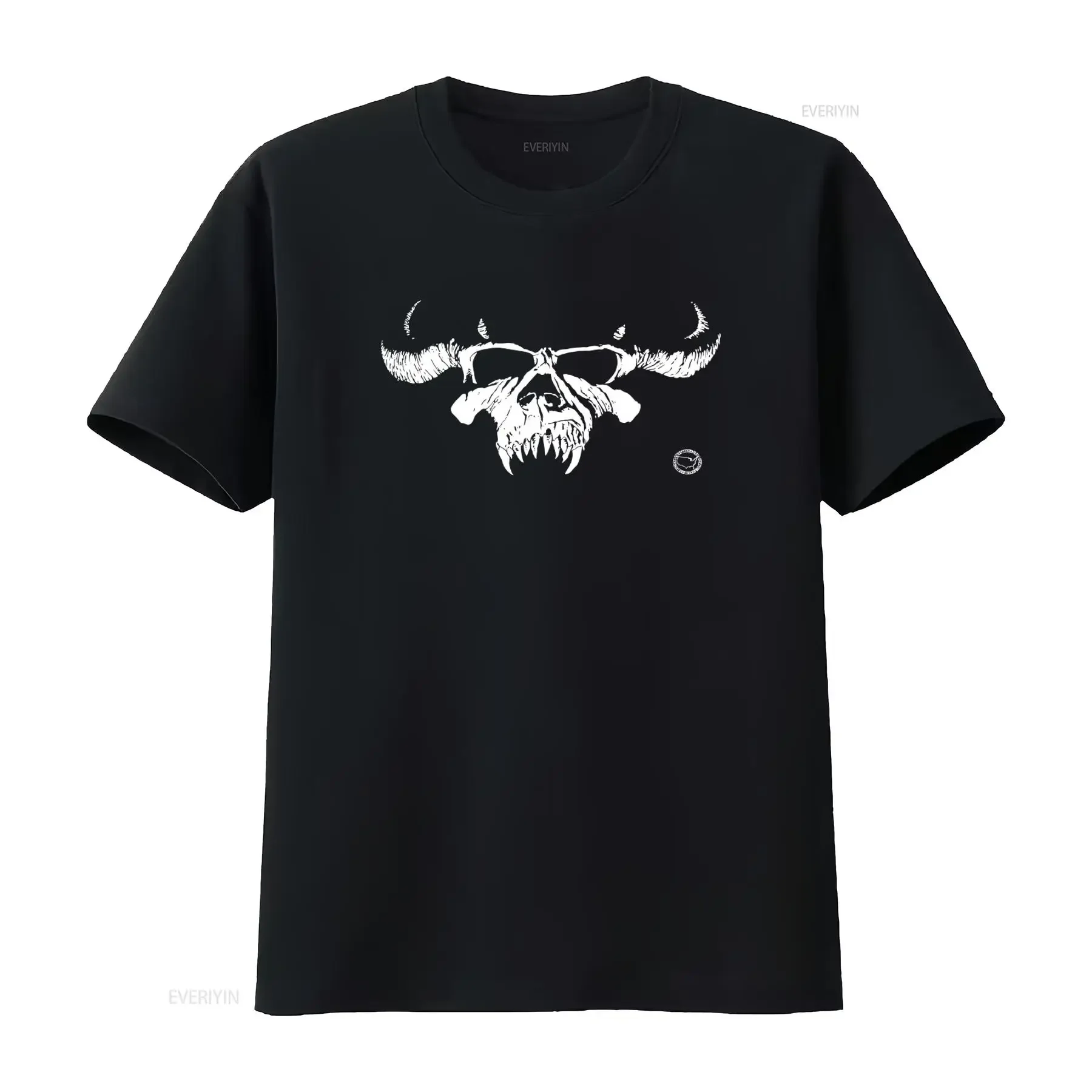 Misfits Danzig '88 Rock Tour Skull Print 2 Sided Vtg 100 Cotton T Shirt XL 103147 vintage Washed homme graphic Stretched