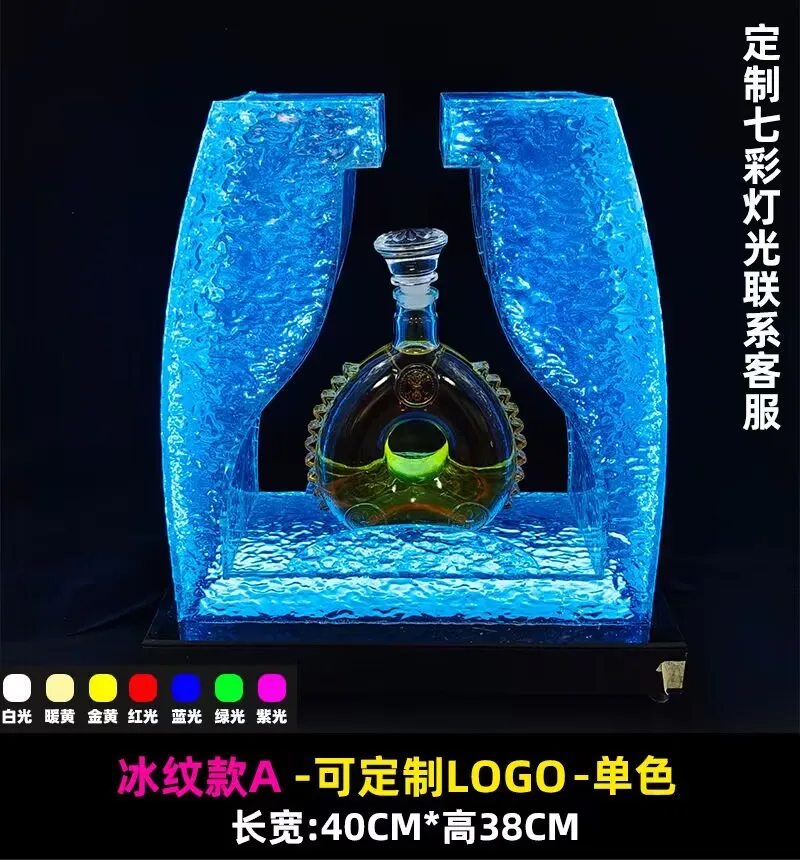 

SaSa Acrylic Led Champagne Bottle Glorifier Ace Of Spades Bottle Presenter VIP Serving Tray Wine Bottle Holder Display