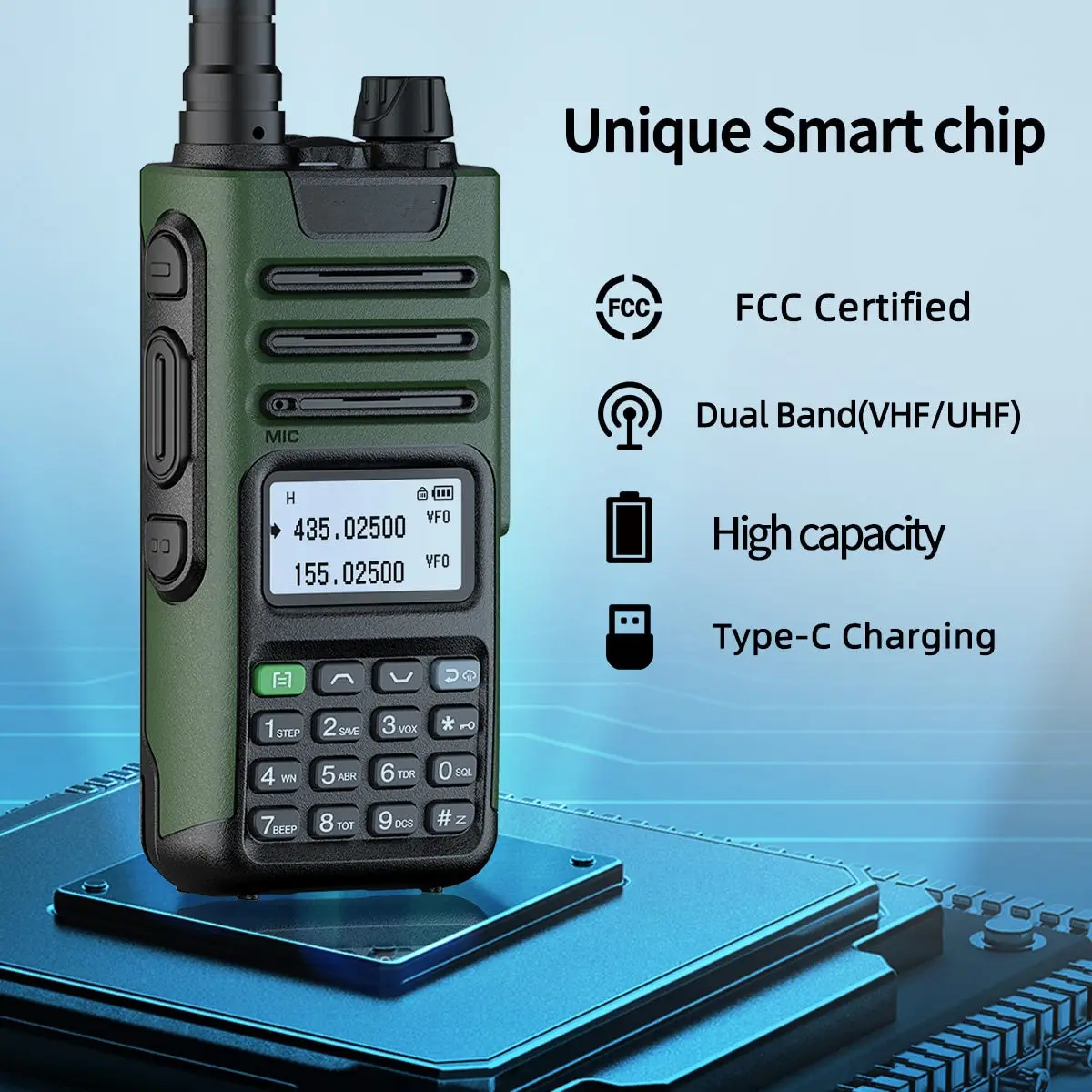 Radio amateur Transcsec bidirectionnelle, bande de touristes haute puissance, talkie walperforé, chargeur de type C, longue portée de 10km