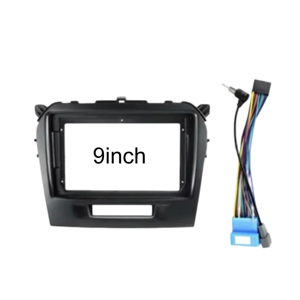 2 DIN Panel 9-inch Fascia Kit 2 DIN Non-deforming Precision-molded Tight Integrated Fit Dedicated Power Cable Harness