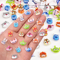 50Pcs Mini Cartoon Animal Cute Nail Charms 3D Resin Big Eared Monster Fox Rabbit DIY Scrapbook Nail Phone Case Crafts Deco Parts