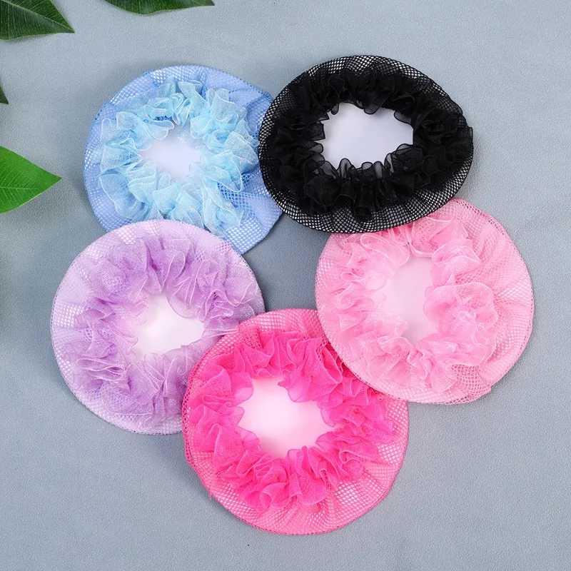 Colorful Lace Hairnet Adults Children Elastic Simple Headband Ballet Dance Skating Breathable Headband Fashion Hair Accessories