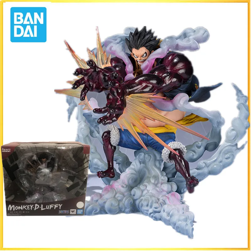 

In stock Bandai Original Figuarts Zero One Piece Monkey·D·Luffy Gear 4 Lion·Bazooka fighting action figure room decoration