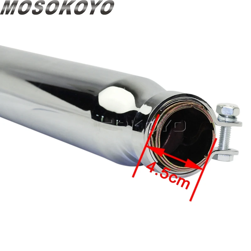 45CM Universal Retro Motorcycle Exhaust Pipe FOR Harley Honda Suzuki Intruder VS 750 Intruder 800 1500 Muffler Exhaust Pipes