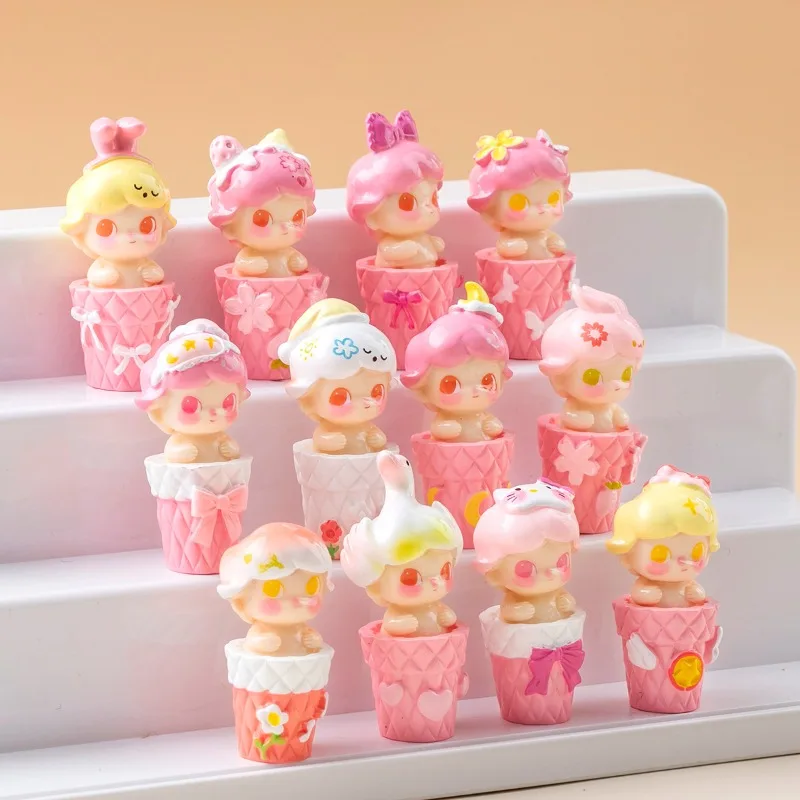 

DIMOO original peripheral model toy accessories cherry blossom cup trendy toy cute doll DIY accessories desktop small ornaments