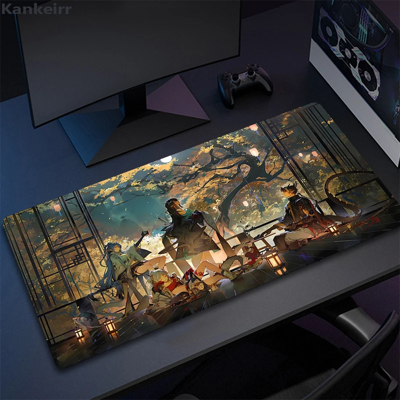 Muelsyse Arknights Large Mouse Pad Computer Gaming Accessories Mousepad Anti-slip Laptop Soft Desk Mats Big Mice Pads 900x400mm